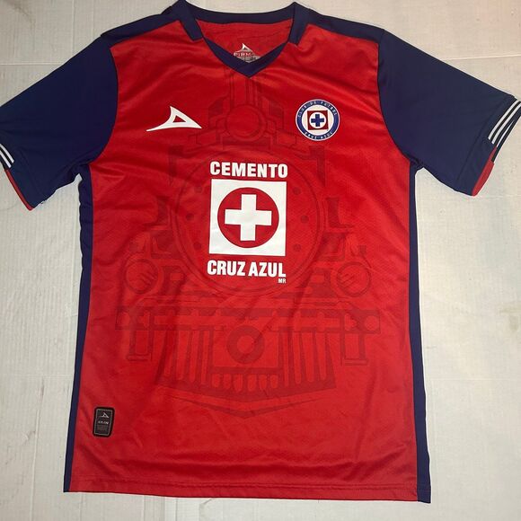 Cruz Azul Pirma 3rd Jersey Red Navy 2023/24 Size L Cemento Caliente Liga Mexico - Picture 1 of 7